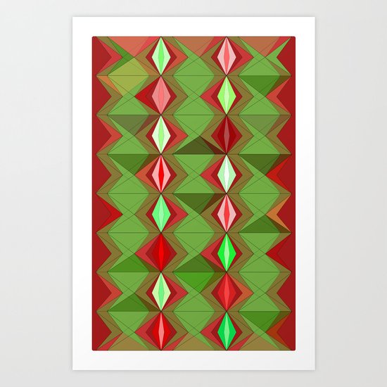 Waterbomb Holiday Colors Art Print