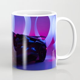 Car Light Painting Purple Coffee Mug