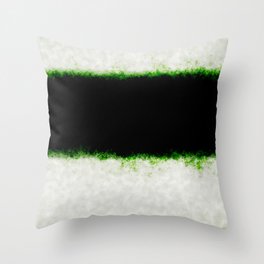 White and Black Line Throw Pillow