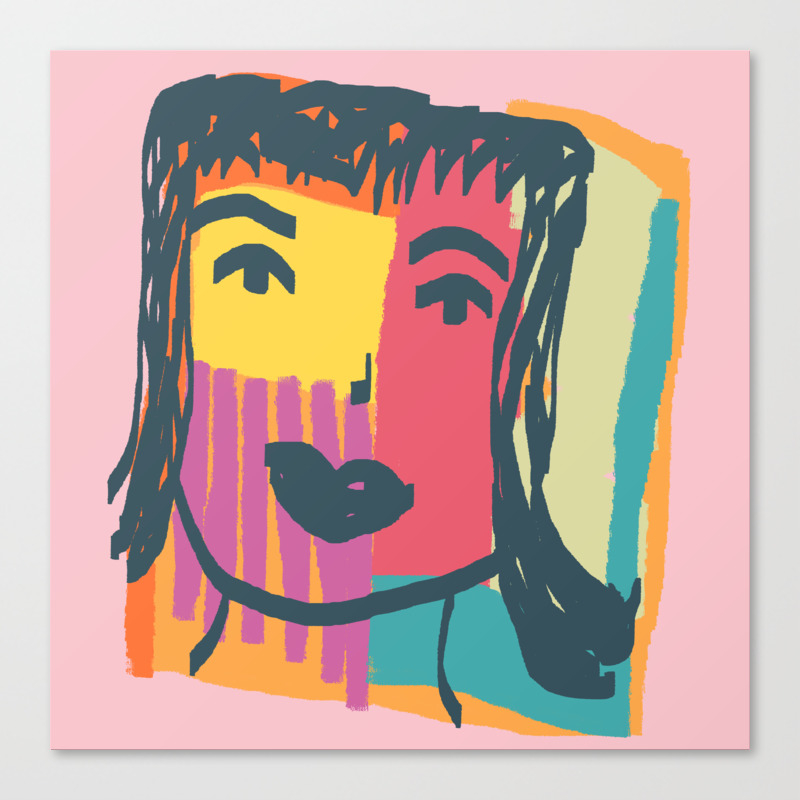 Abstract Organic Face Art Canvas Print By Studiojulieann Society6