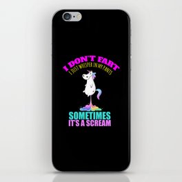 I Don't Fart Unicorn Unicorn Farts iPhone Skin