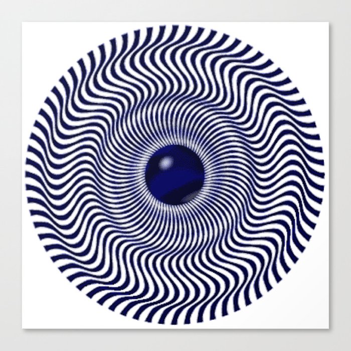 Illusion blue Canvas Print