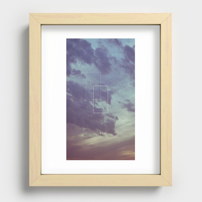 Rectangular sky Recessed Framed Print