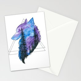Midnight Wolf Stationery Cards