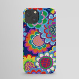 Jewel Tone 70s Floral iPhone Case