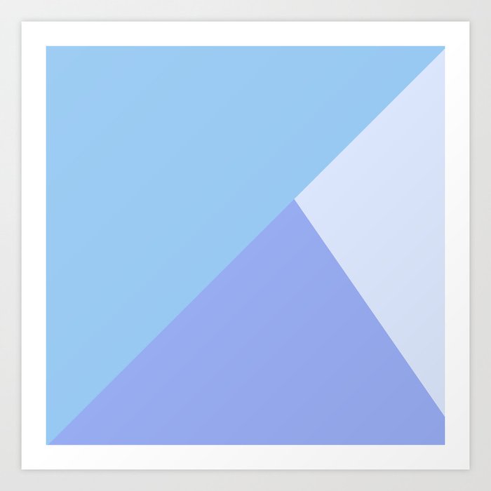Pastel Blue Geometric Art Print