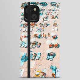 Vintage Beach Photography, Aerial Beach Photography, Blue Summer Beach Vibes, Beach Aerial iPhone Wallet Case