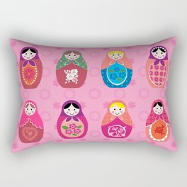 Matryoshka dolls pink Rectangular Pillow