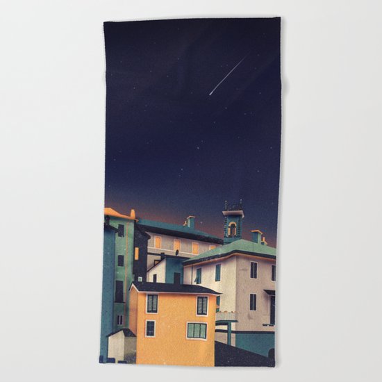 Castles at Night Beach Towel