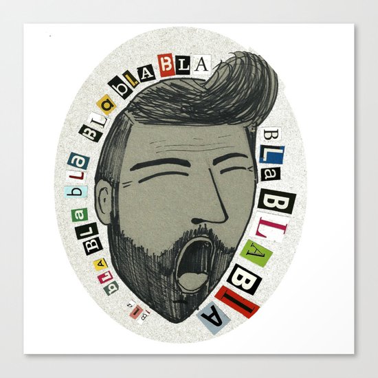 Bla bla bla... Canvas Print