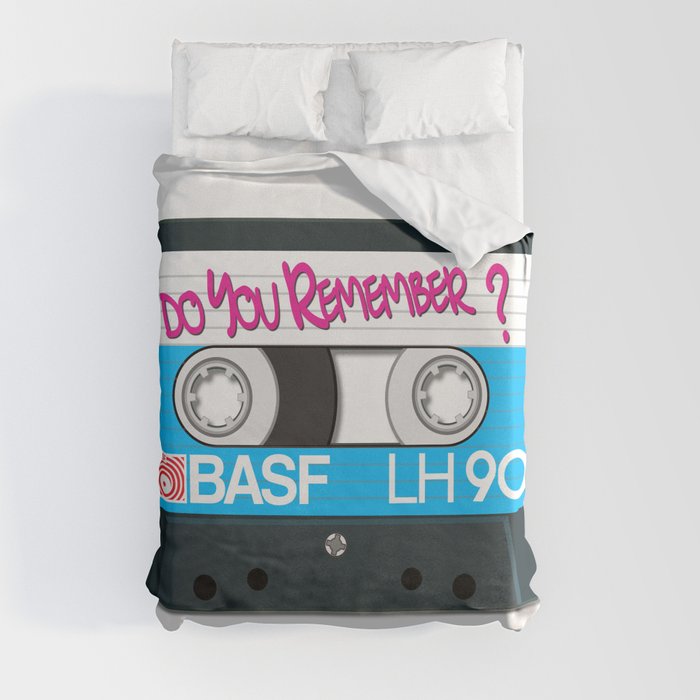 Vintage Audio Tape - BASF - Do You Remember? Duvet Cover