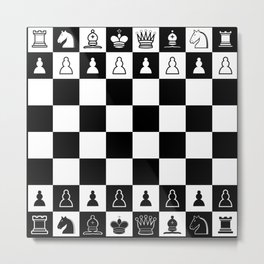 Chess Board Metal Print