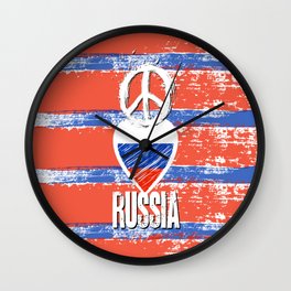 Peace, Love, Russia Wall Clock