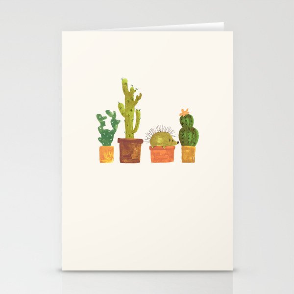 Hedgehog and Cactus (incognito) Stationery Cards