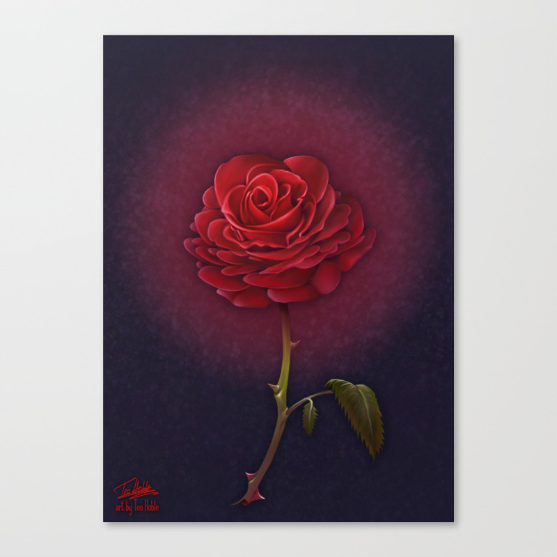 Beauty And The Beast Enchanted Rose Canvas Print By Teohoble Society6
