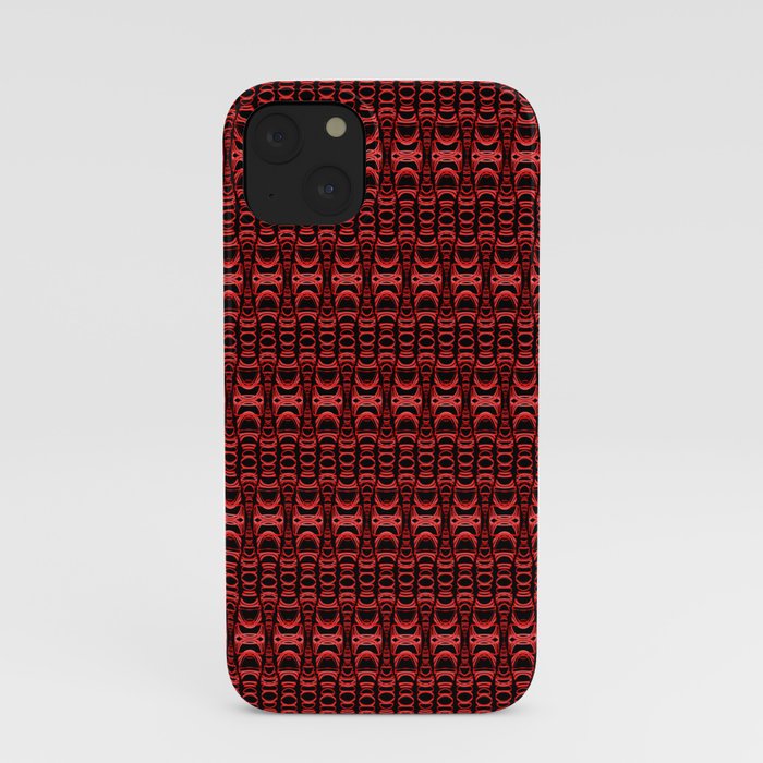 Dividers 07 in Red over Black iPhone Case
