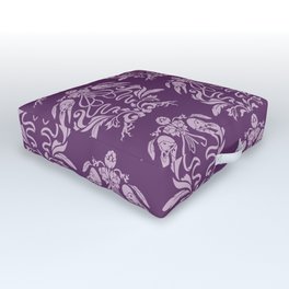 Raven Damask -- Purple/Lilac Outdoor Floor Cushion