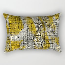 Las Vegas City Map - Yellow Collage Rectangular Pillow