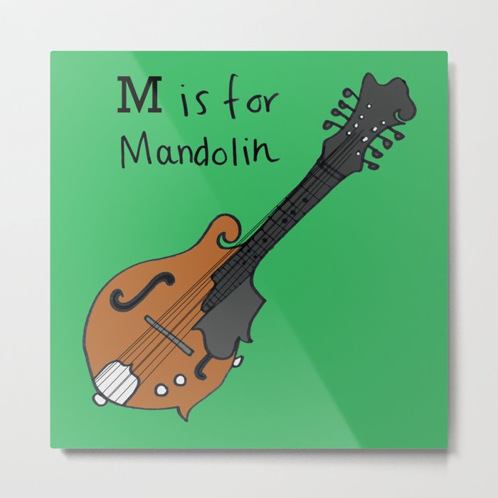 M is for Mandolin Metal Print