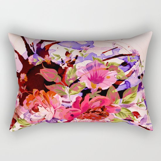floral splash Rectangular Pillow