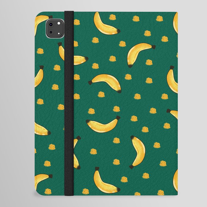 Cute Green Banana Fruit Lover Print Pattern iPad Folio Case