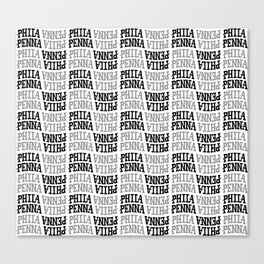PHILA/PENNA Pattern Canvas Print