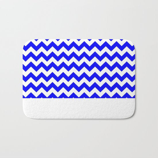 Chevron (Blue/White) Bath Mat