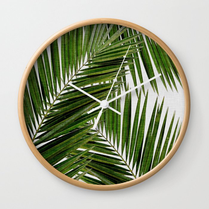 Palm Leaf III Wall Clock