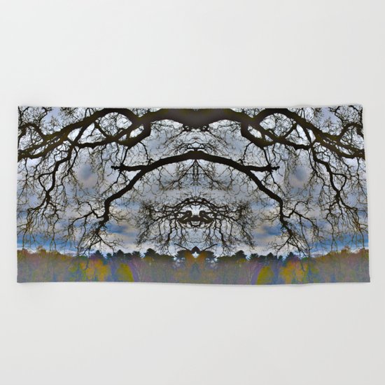 Treeflection VII Beach Towel