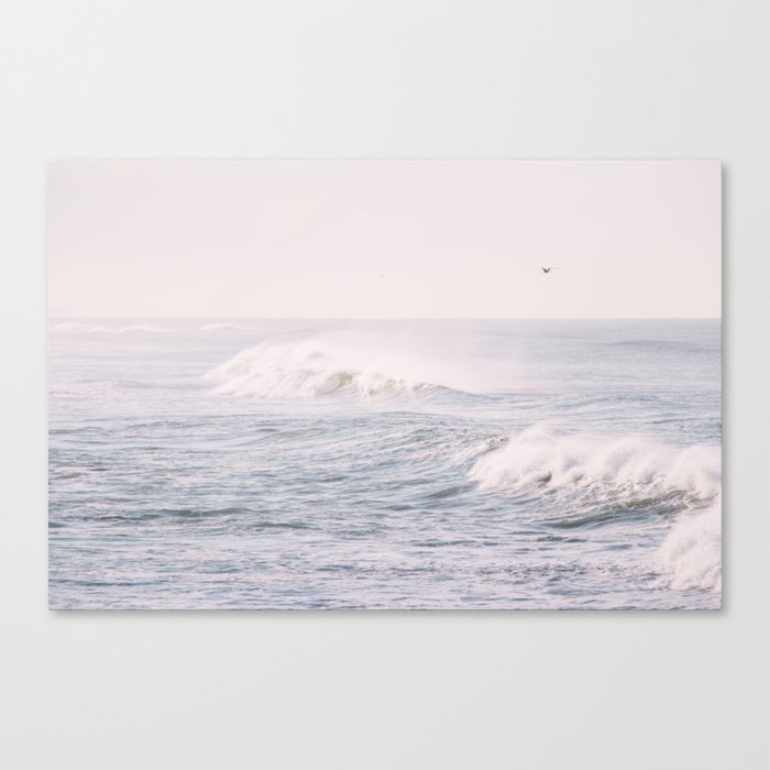 Crashing Waves Ocean - travel photography Canvas Print