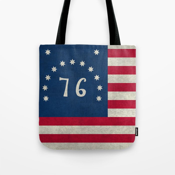 1776 Bennington flag - grungy Tote Bag