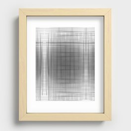 Sloane Grid Sun - gray grid art, grid pillow, home decor, painterly, sunshine, boho art, bohemian Recessed Framed Print