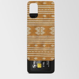 Yellow ochre kilim carpet Android Card Case