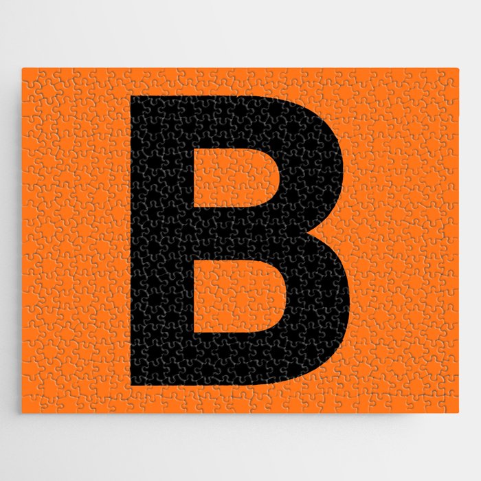 Letter B (Black & Orange) Jigsaw Puzzle