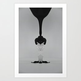 Liquefy 1 symmetry, collection, black and white, bw, set Art Print