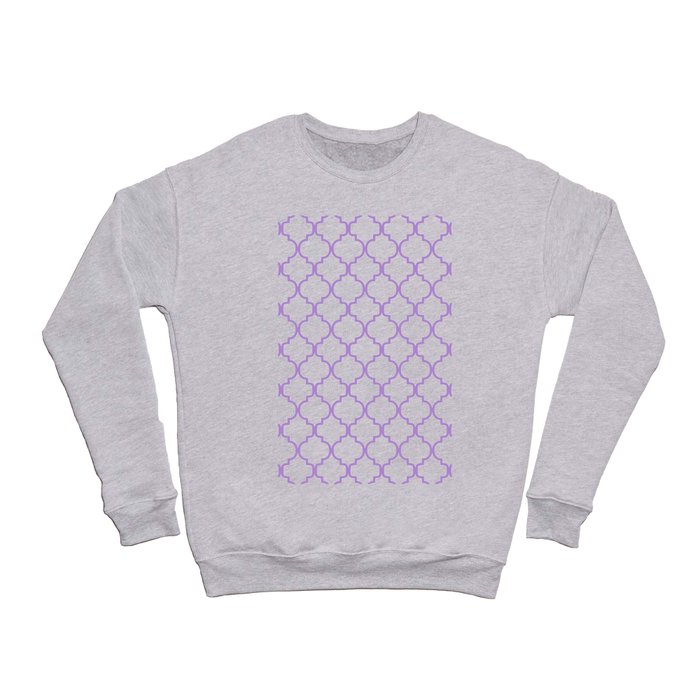 Moroccan Trellis (Lavender & White Pattern) Crewneck Sweatshirt