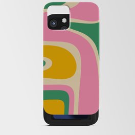 Retro Copacetic Abstract Yellow Pink Green iPhone Card Case