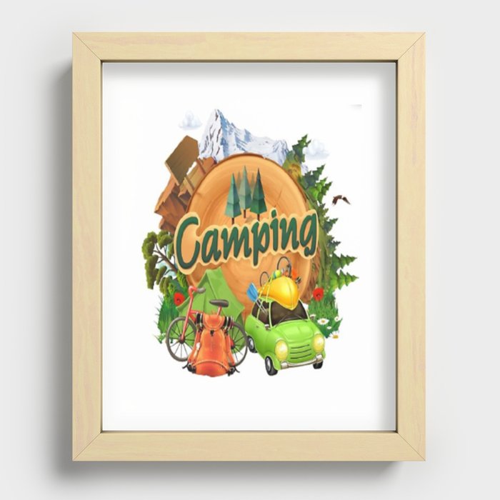 Camping Adventure Recessed Framed Print