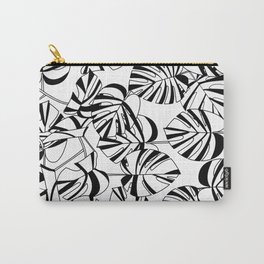 MONSTERA / pattern pattern Carry-All Pouch | Pattern, Jungle, Graphicdesign, Black, Plant, Plants, Green, Monstera, Leaf, White 