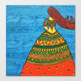 By The Sea Madhubani Painting Canvas Print By Shishusuman Society6
