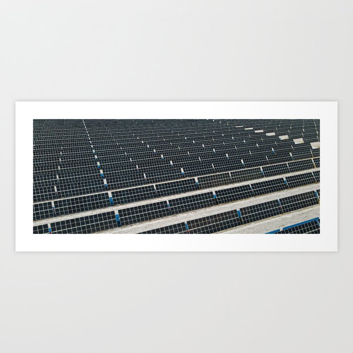 Solar Panels in the snow Art Print