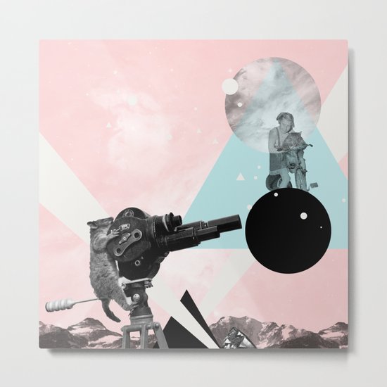 Pet With A Movie Camera Metal Print