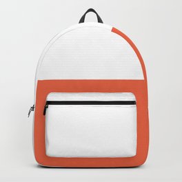 Burnt Orange and White Minimalist Color Block Backpack | Color, Burntorange, Burntorangecolor, Orange, Colours, Simple, Kierkegaard, Twotone, Minimalism, Orangeandwhite 