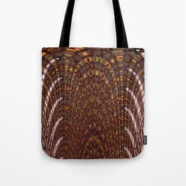Shades Of Brown Check Pattern Tote Bag