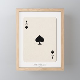 Ace of Spades Playing Card Art Print Trendy Framed Mini Art Print