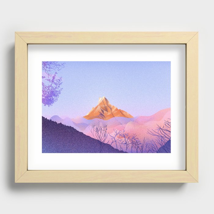 Mt. Fishtail (Machapuchare) 22,943 ft • Nepal Trekking Series Recessed Framed Print