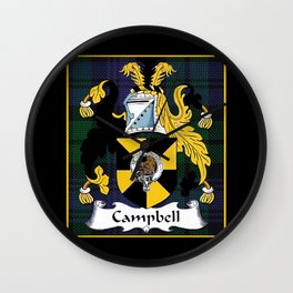 Campbell Clan Scottish Coat Of Arms And Crest Wall Clock