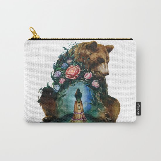 Flower & Bear Carry-All Pouch