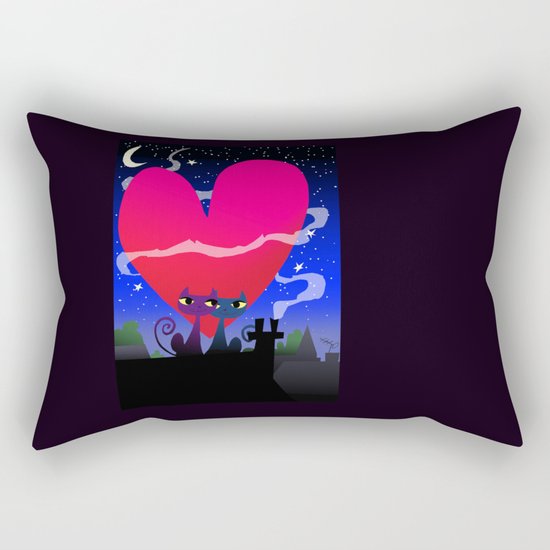 Valentines Cats Rectangular Pillow
