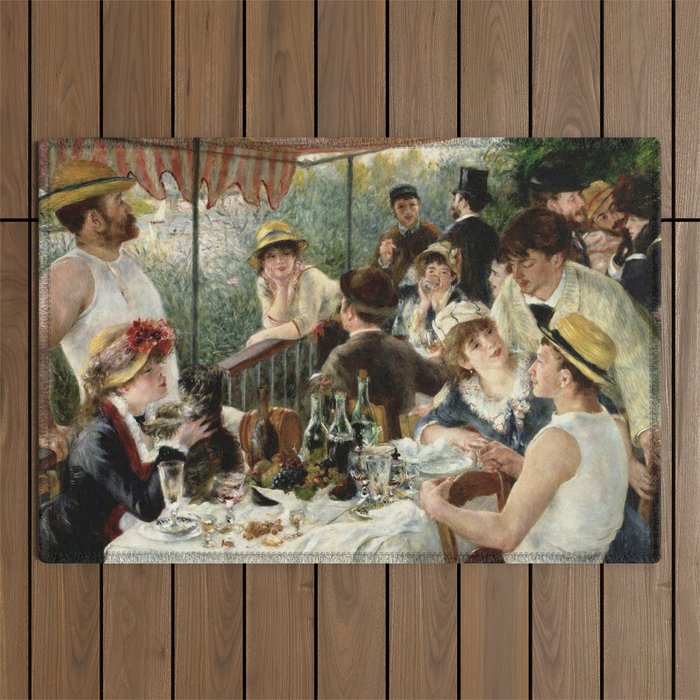 Pierre Renoir The Lunchen of the Boating Party 1881 Outdoor Rug